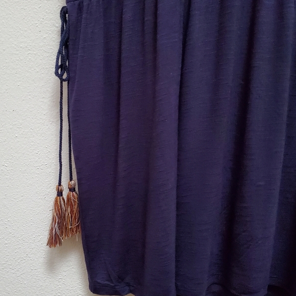 Knox Rose V Neck Navy Blue Short Sleeves Top - Picture 8 of 10